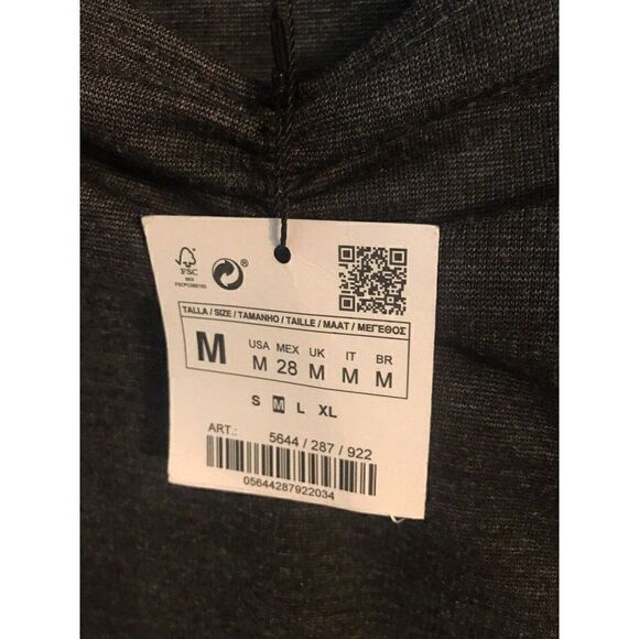 ZARA Womens Medium Grey Draped Dress TRF Bodycon Ref 5644/287.  G - Picture 5 of 6
